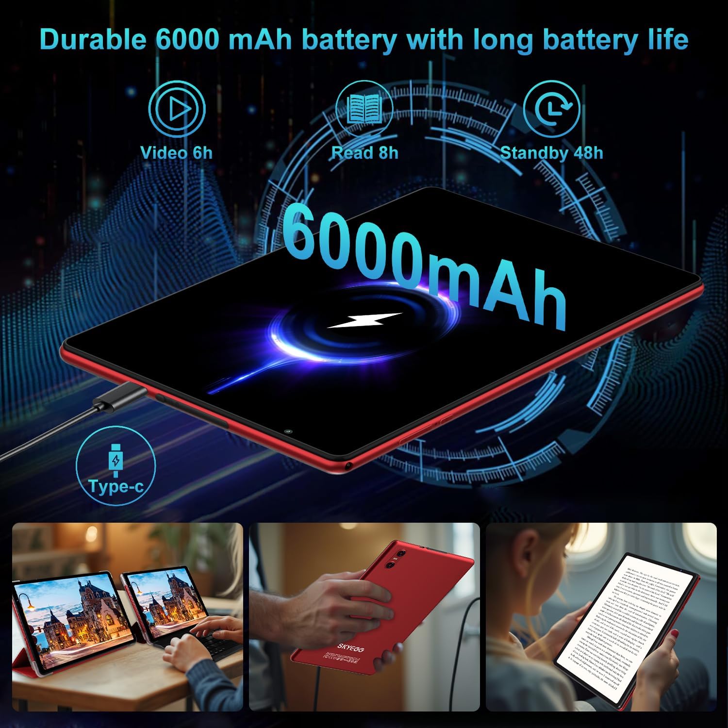 Detalle 2 de SKYEGG Tablet 10 Pulgadas Android 15 20 GB RAM