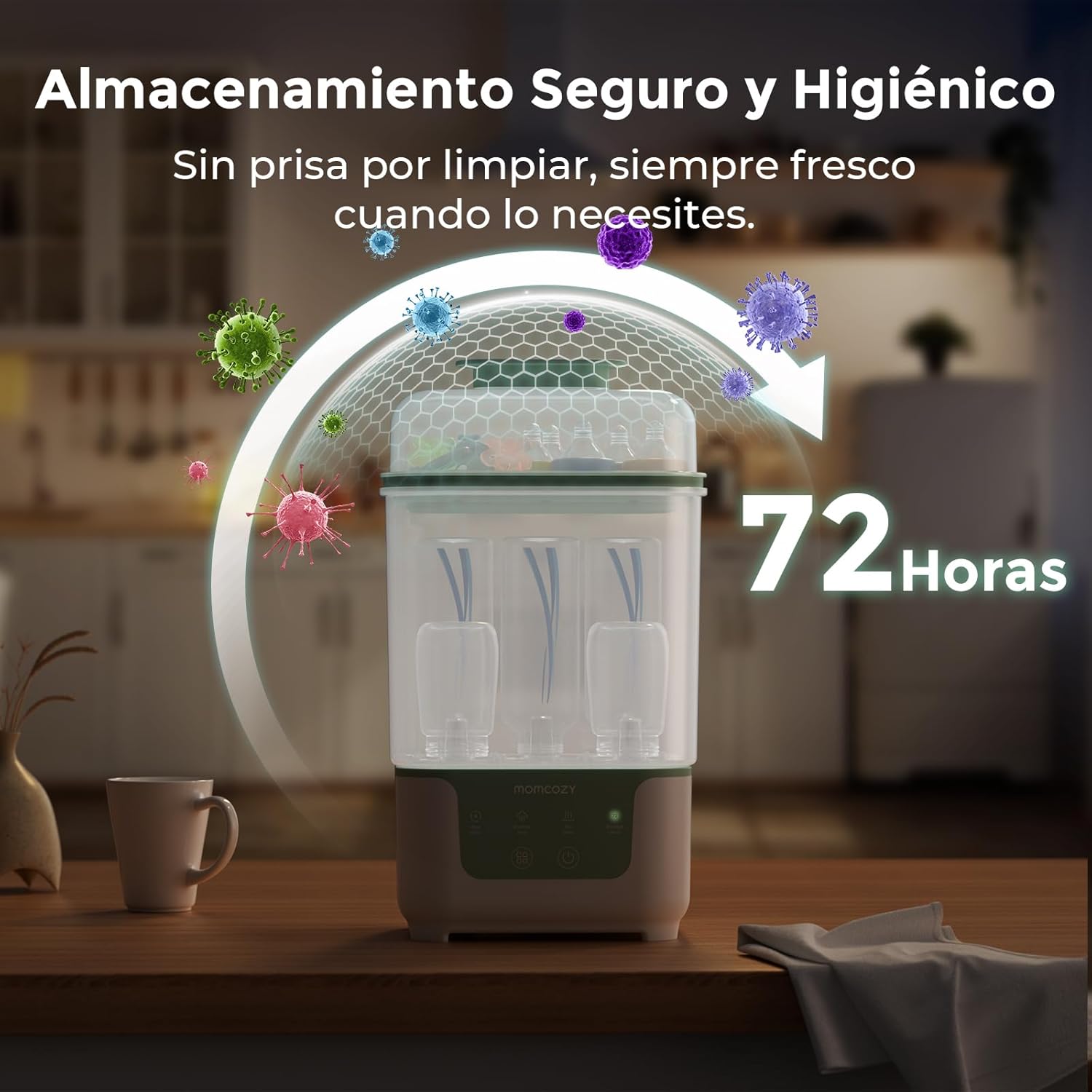 Detalle 2 de Momcozy Esterilizador y Secador 6 biberones