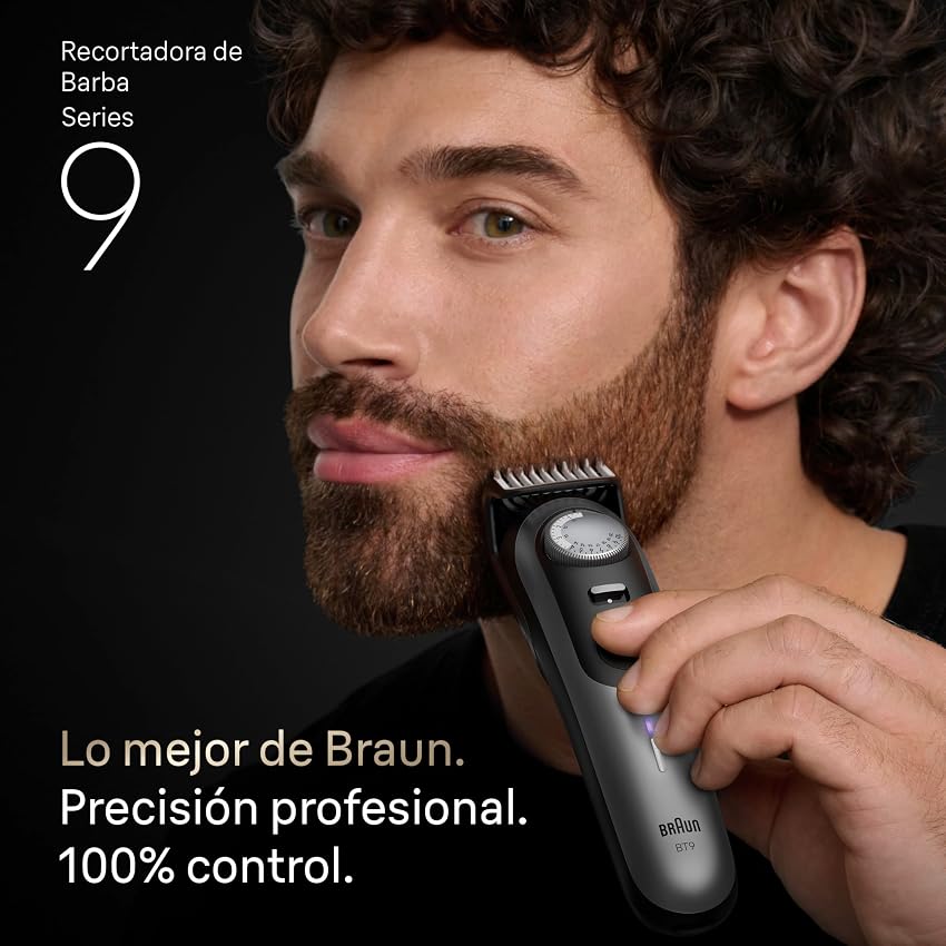 Detalle 1 de Braun Recortadora Profesional Series 9 BT9440 ✂️ 180 Minutos Autonomía