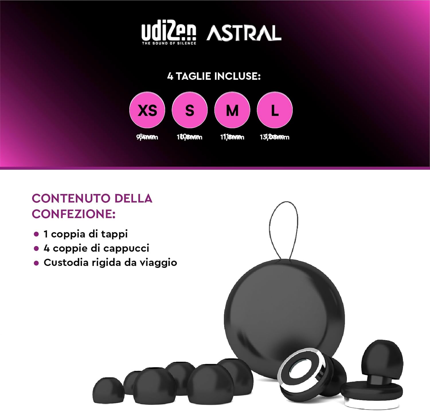 Thumbnail 6 de Udivita UdiZen Astral tappi 40 dB