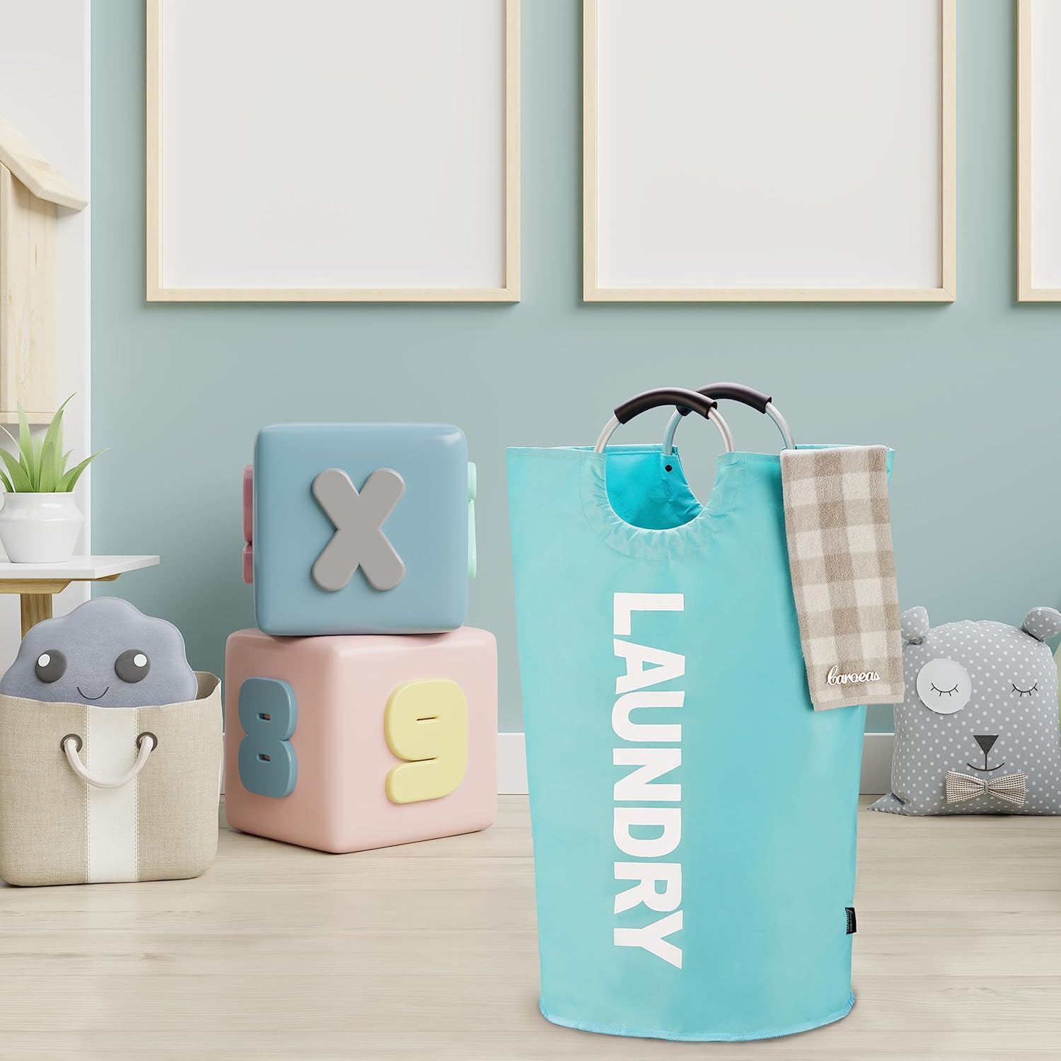 Thumbnail 5 de Caroeas 90L Large Laundry Basket — Waterproof, Foldable with Padded Handles (7 Colours)