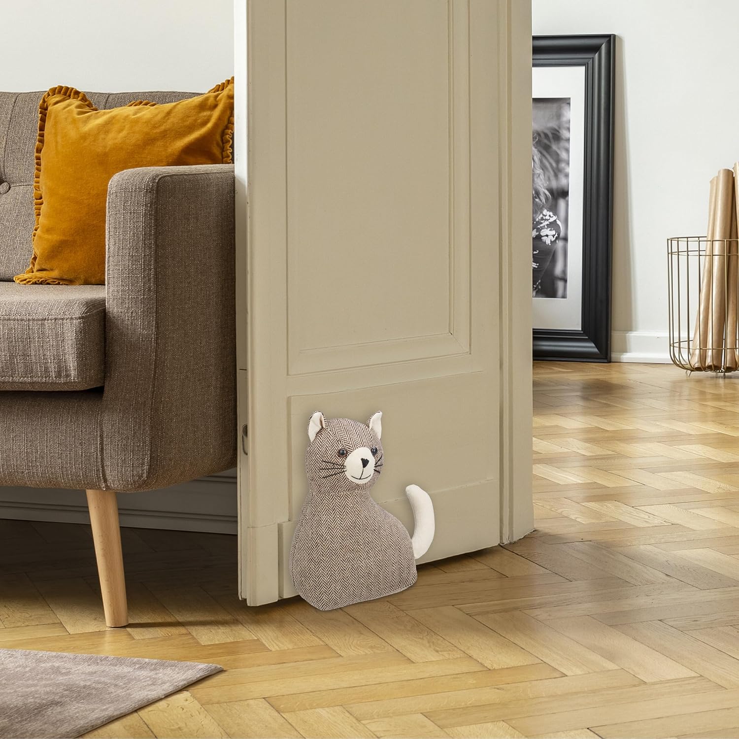 Detalle 2 de Butée de porte en tissu Relaxdays, 25,5 cm