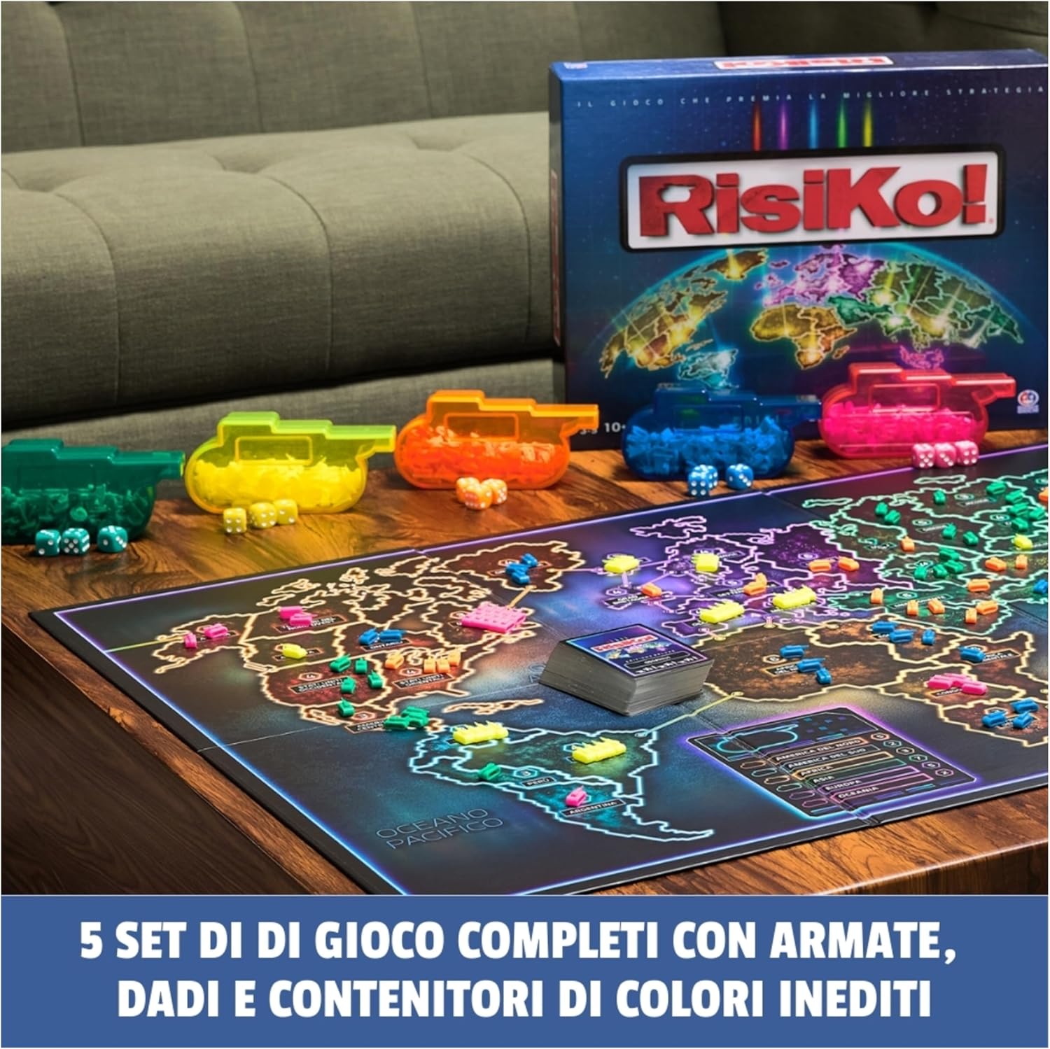 Detalle de Risiko Edizione Deluxe di Editrice Giochi – versione ampliata per famiglie e amici