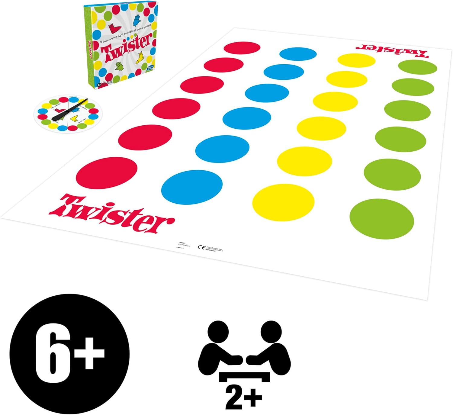 Thumbnail 1 de Hasbro Gaming Twister versión 2020, alfombra multicolor 🎲