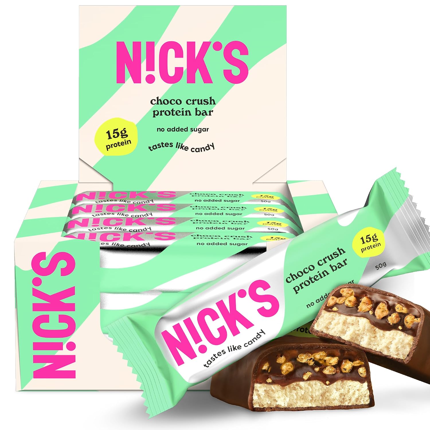 Detalle de NICKS Protein Riegel ohne Zuckerzusatz Choco Crush