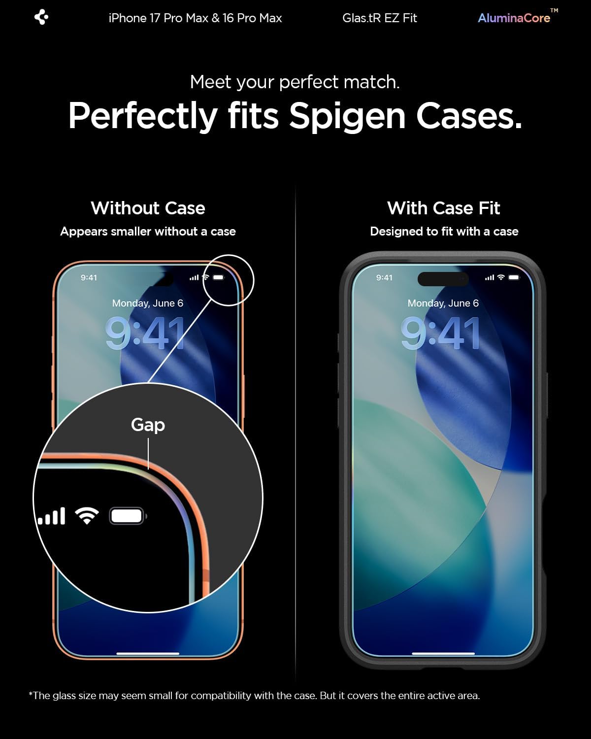 Thumbnail 5 de Spigen Glas.tR EZ Fit verre trempé pour iPhone 17 Pro Max / 16 Pro Max – kit 2 pièces, dureté 9H