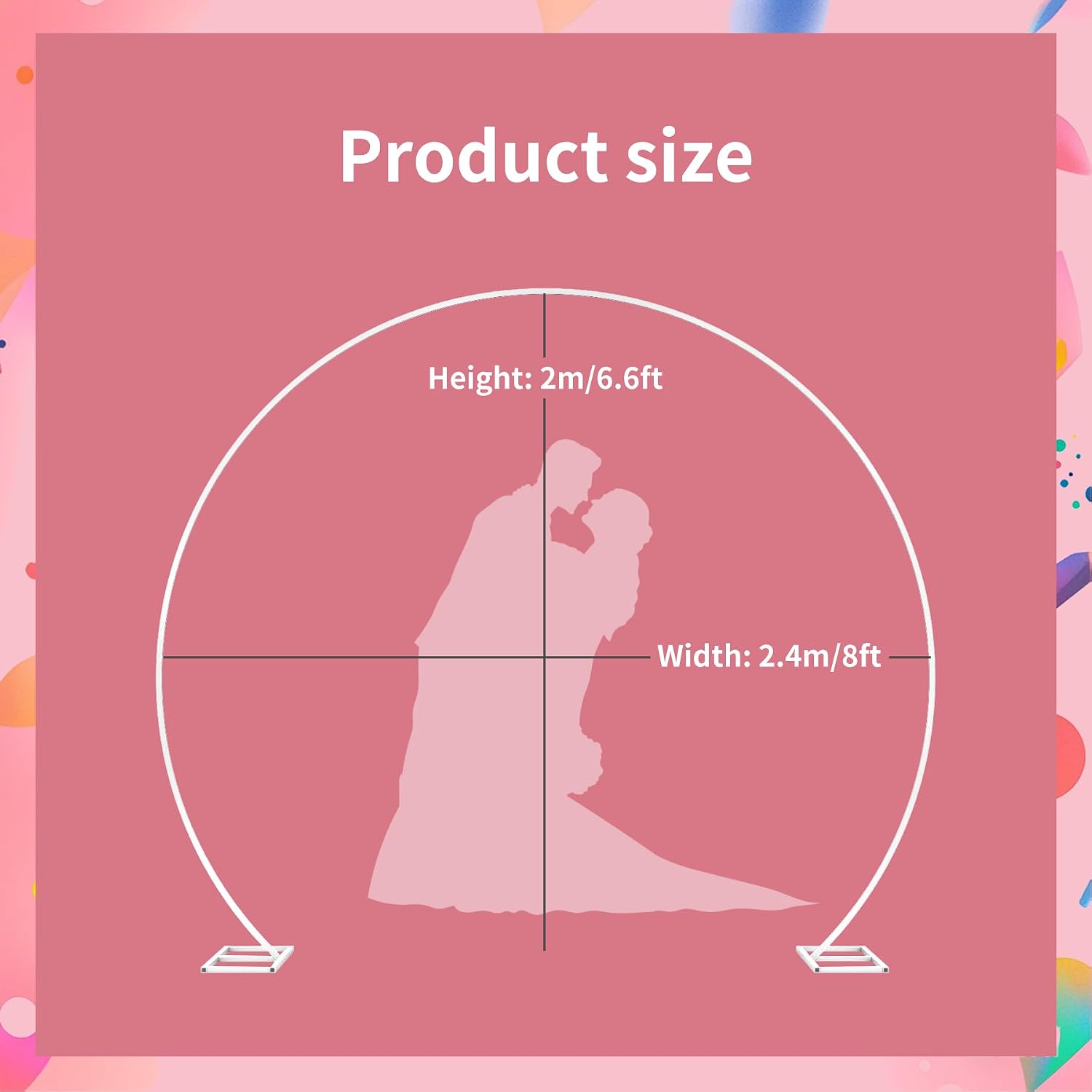 Thumbnail 2 de Fiita 6.2 ft White Round Backdrop Stand