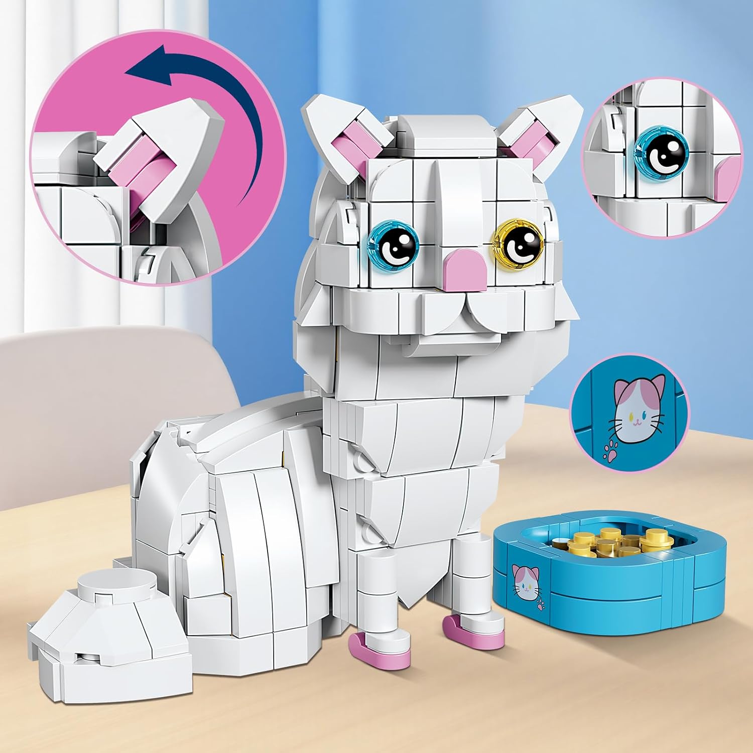Detalle 2 de White Cat Building Block Set, 319 Pieces