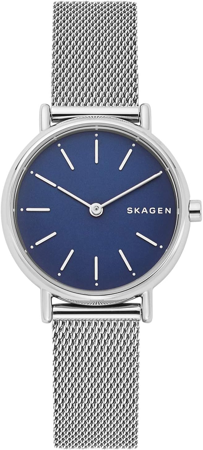 Detalle 2 de Skagen Signatur Lille Damenarmbanduhr – Quarz, Silberton, Edelstahl- oder Lederband