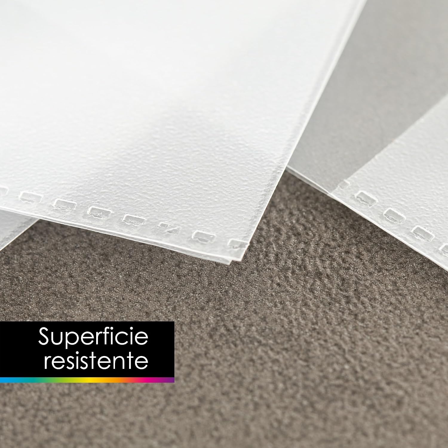 Detalle de OfficeTree Copertine Trasparenti A4 25x – Foderine per Quaderni in Plastica PP Ecologica, Resistente allo Sporco e all'Acqua