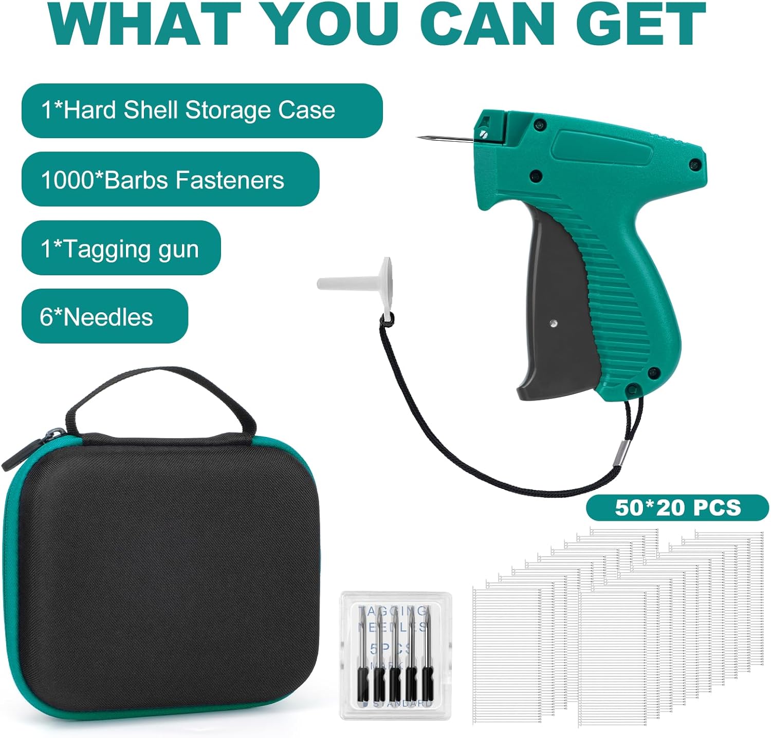Thumbnail 5 de Glamgen Standard Retail Price Tag Applicator Gun for Garment Labellers (with storage case) and 2" barbs