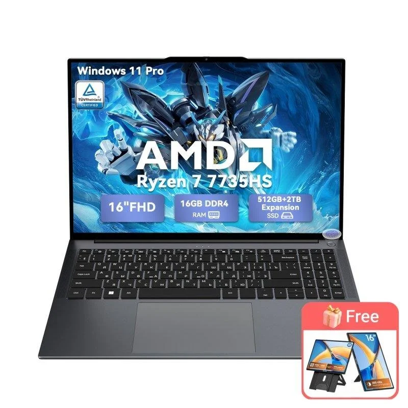 Imagen de Blackview GamiBook 6 16": Ryzen 7 7735HS, 16 GB, Radeon 680M y 512 GB SSD con Windows 11 Pro en OfertitasTOP