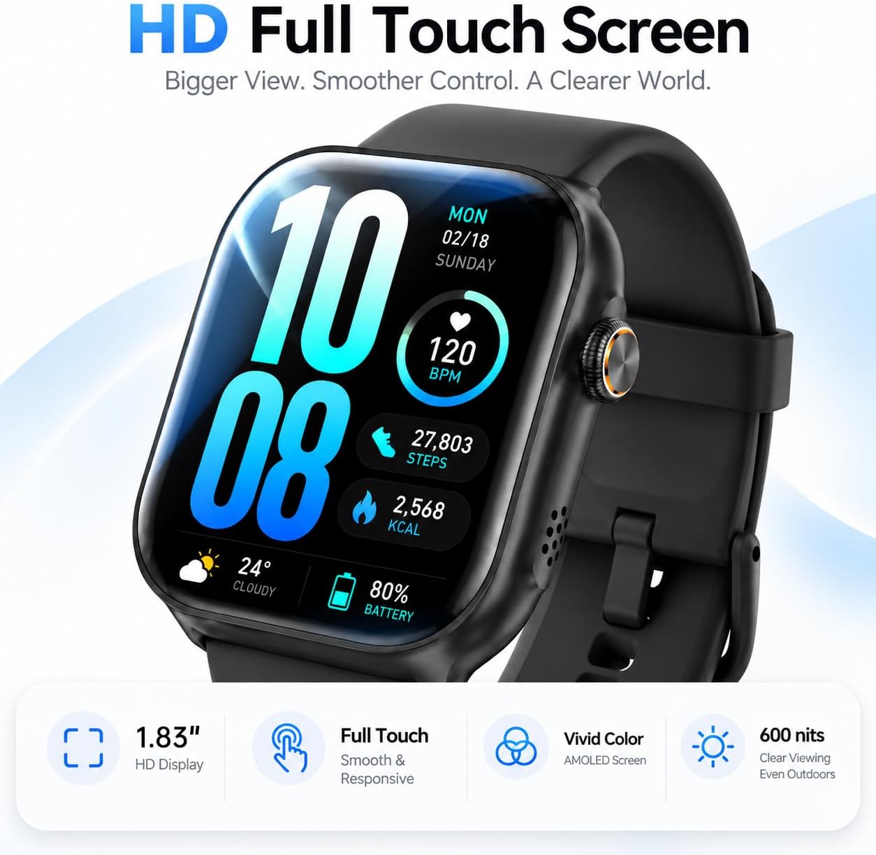 Thumbnail 6 de Motivaris TGW02 Smart Watch with 1.83-inch AMOLED Screen and Bluetooth Calling