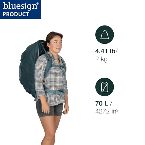 Detalle 2 de Osprey Fairview Women's Travel Pack 70L — Cascade Blue-Torrent Blue