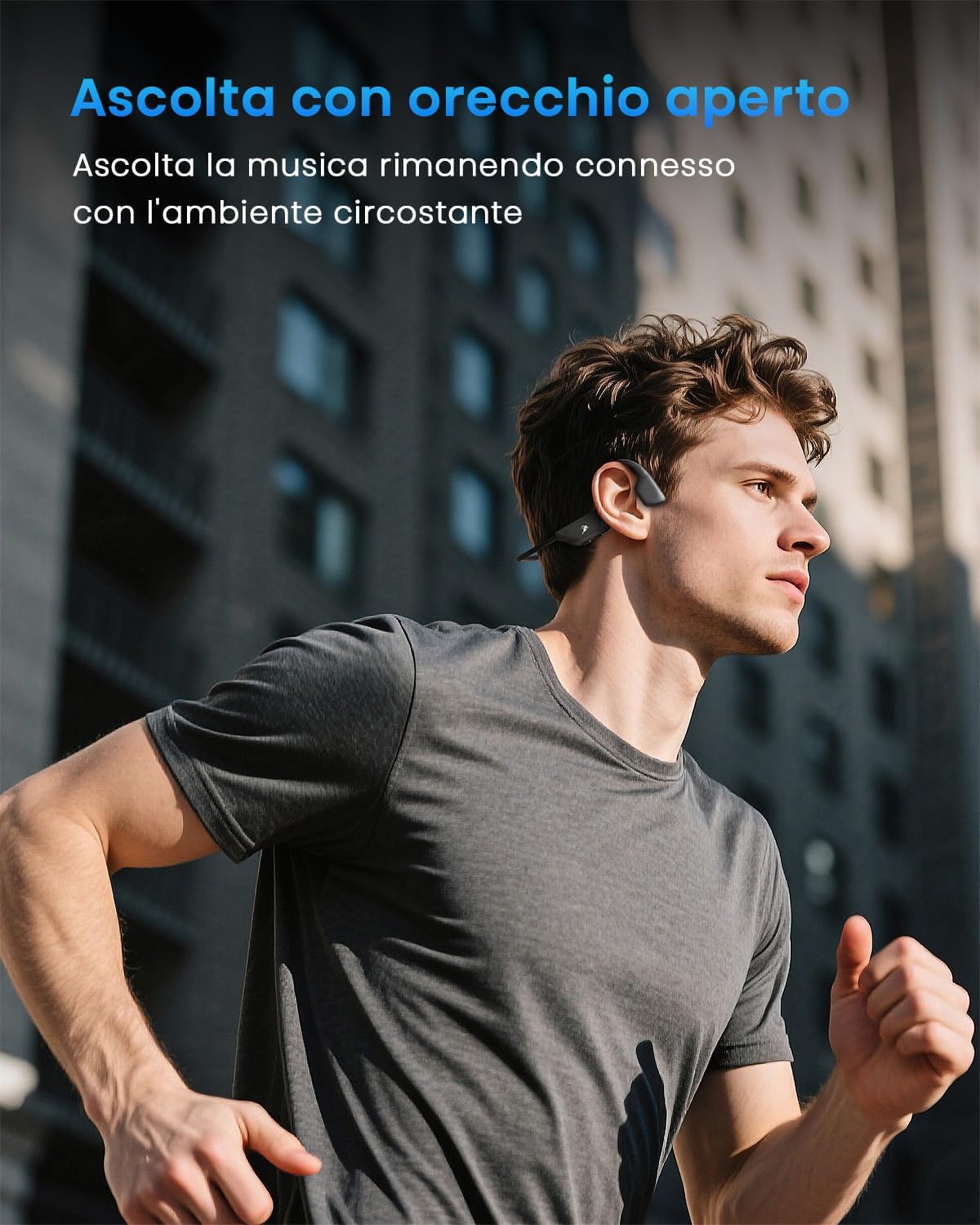 Thumbnail 1 de Guudsoud cuffie a conduzione ossea Bluetooth 6.0 open-ear IPX7 per running e ciclismo