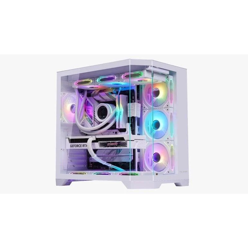 Detalle de ProGaming Banshee Blanco: Caja PC Cube Tower ATX con 7 Ventiladores ARGB Reverse