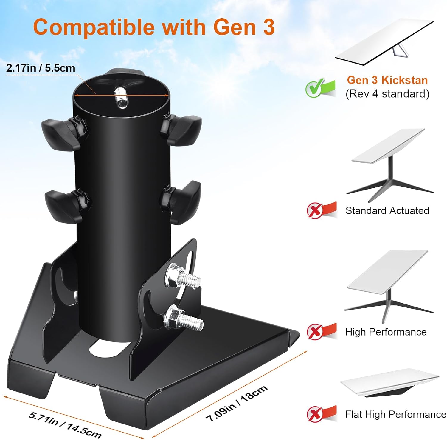 Detalle 2 de Starlink Gen 3 Tubular Adapter for 28–54mm Poles