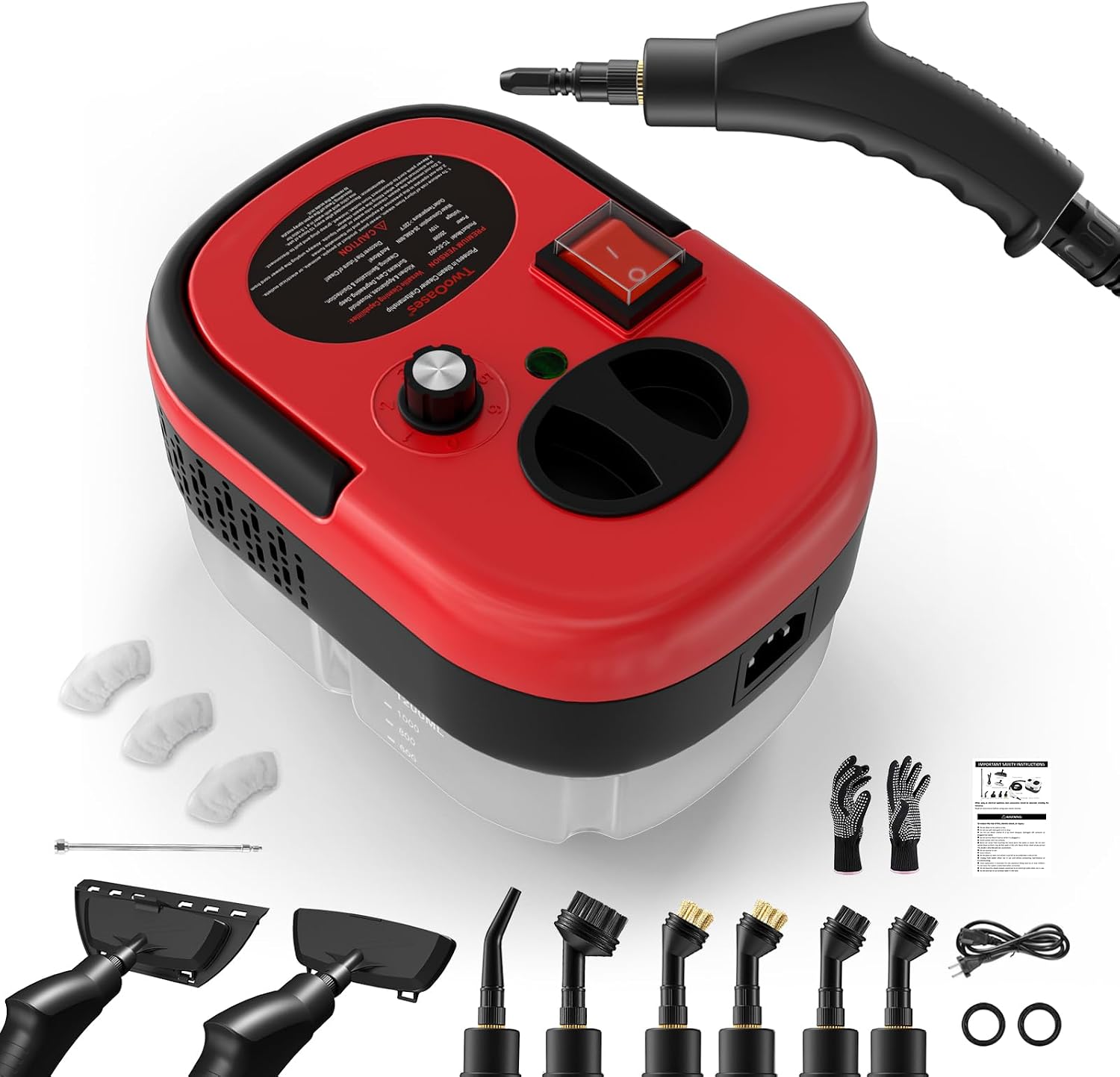 Thumbnail 6 de TwoOases handstoomreiniger met 1200 ml tank, 2500 watt en 6 standen