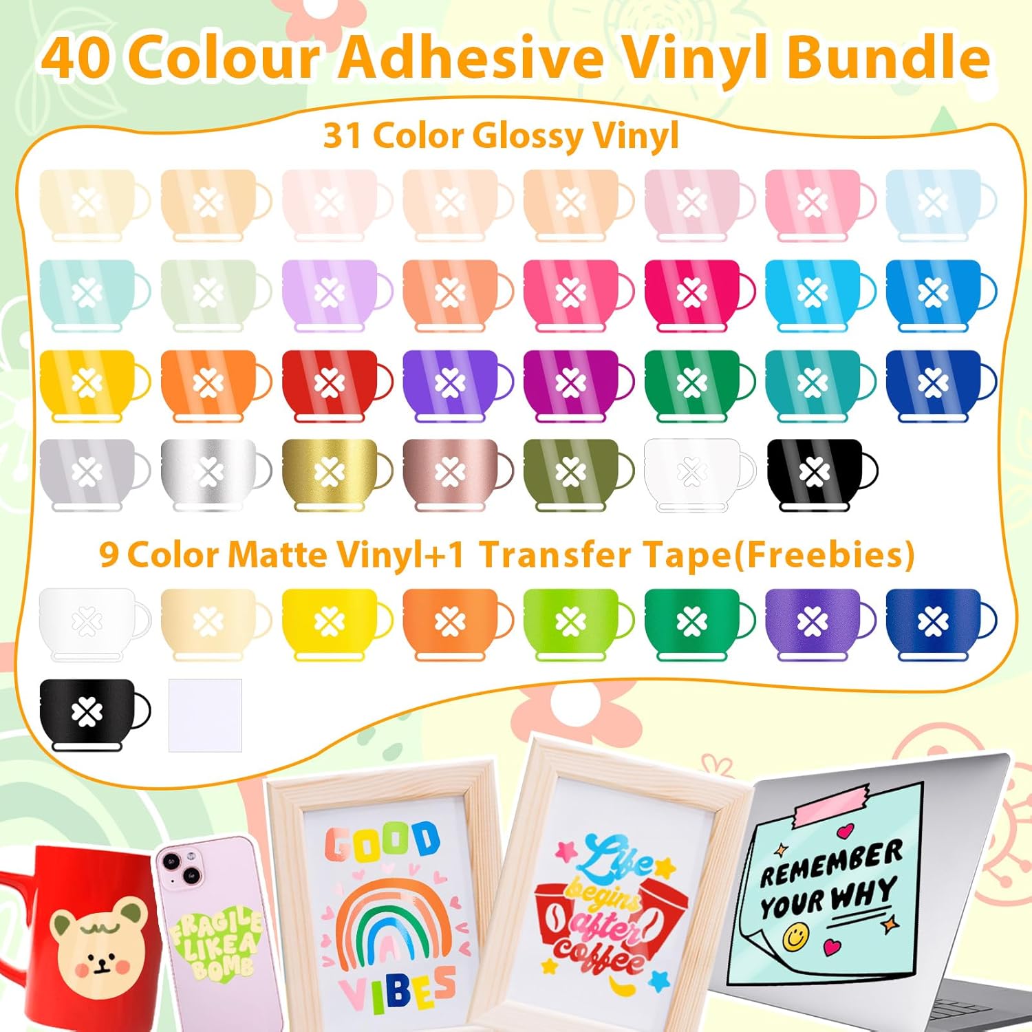 Thumbnail 2 de VINYL FROG Permanent Adhesive Vinyl 40 Pack 12x12