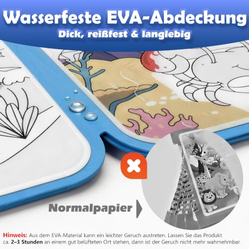 Thumbnail 3 de cabaro 2er Set EVA Wassermalbuch – für Kinder ab 3 Jahre, wasserfest und reißfest