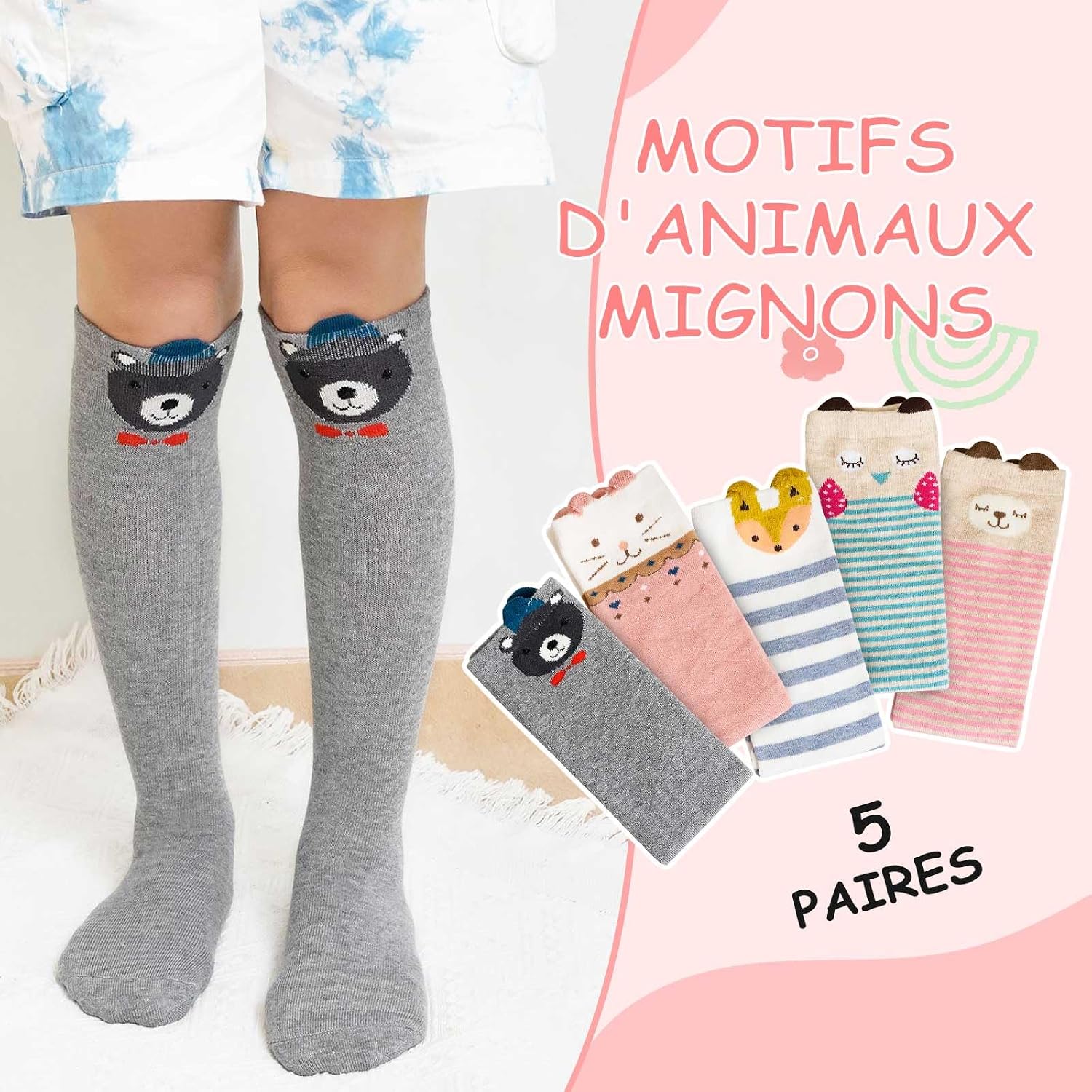 Thumbnail 6 de LOFIR chaussettes hautes fille 5 paires