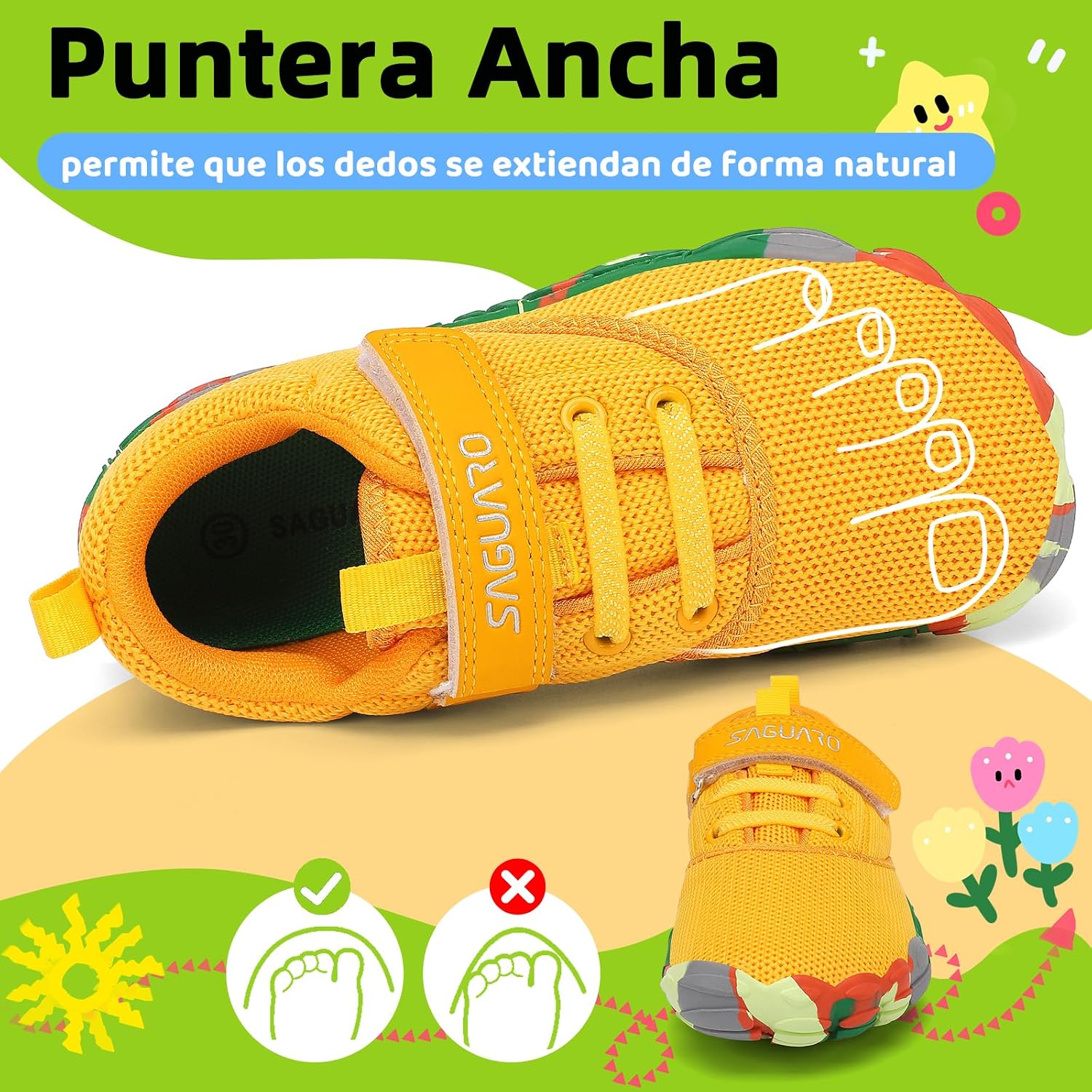 Detalle 2 de SAGUARO Zapatillas Barefoot Niños suela 5 mm