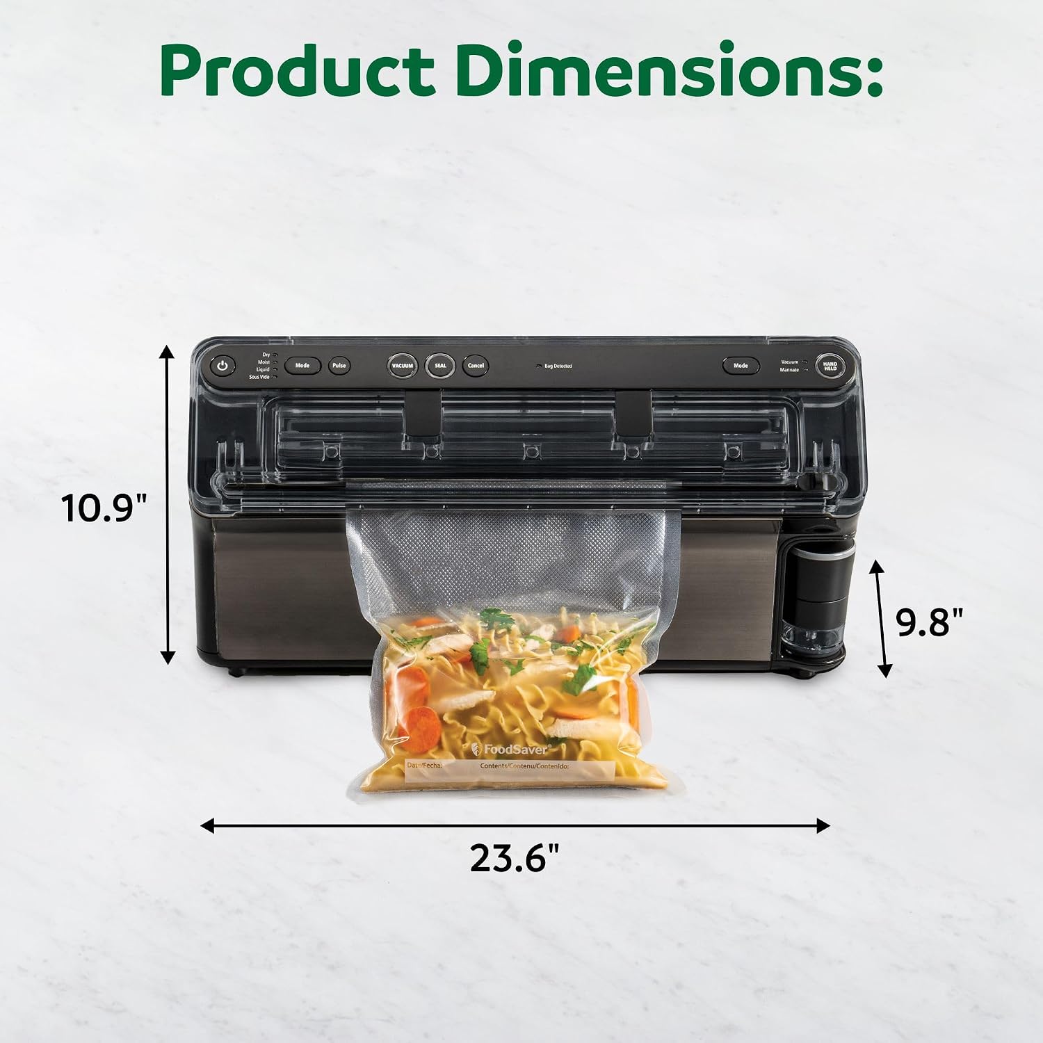Detalle de FoodSaver Elite All-in-One Liquid+ Vacuum Sealer with Bags