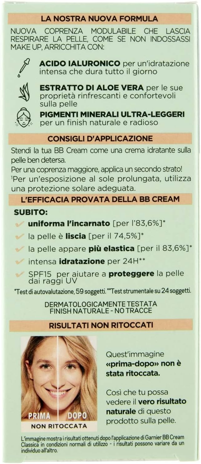 Thumbnail 1 de Garnier BB Cream Classica SkinActive “Pelle Uniforme e Idratata” SPF 15, tonalità Medio-Chiara
