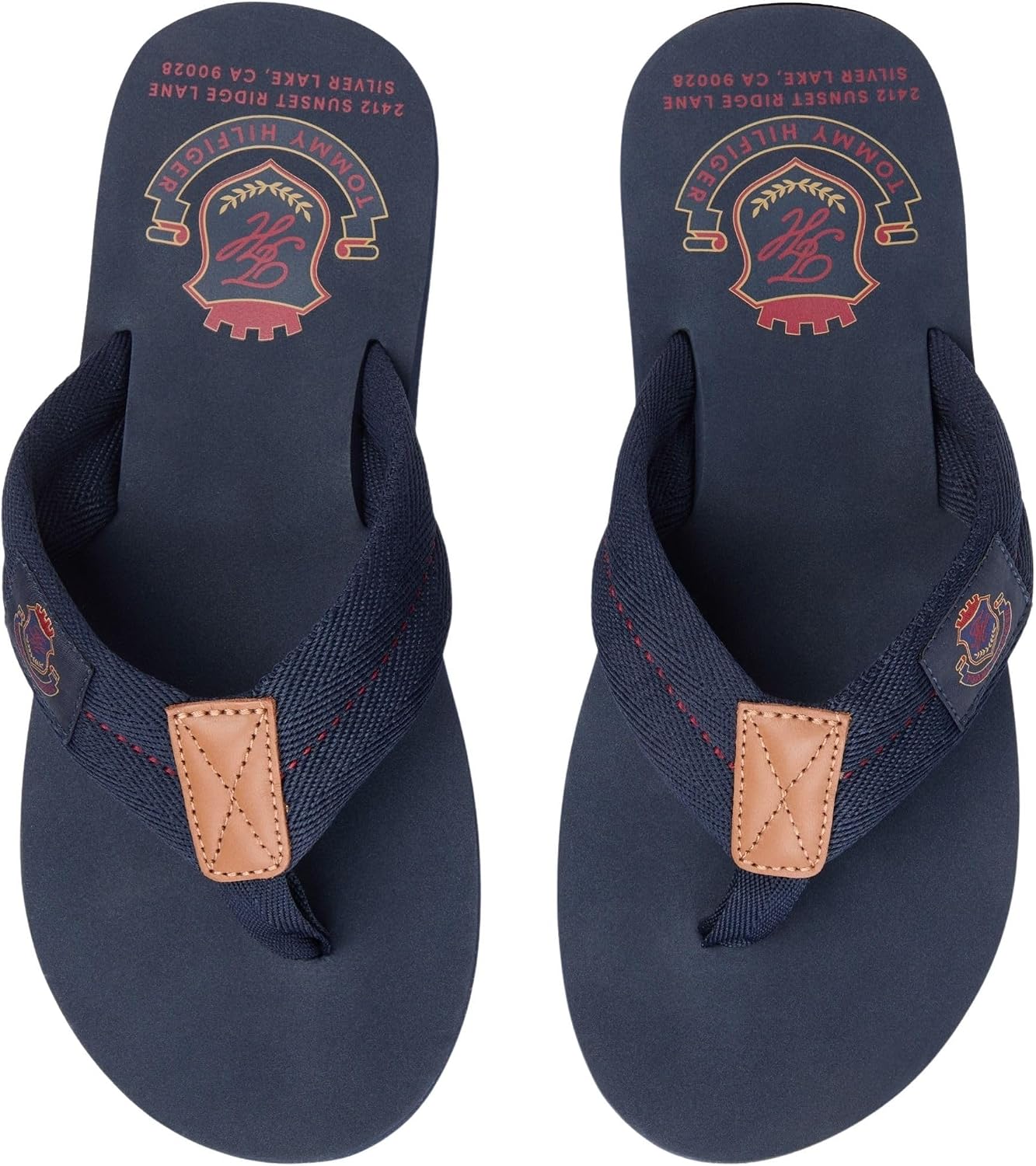Detalle 2 de Tommy Hilfiger Herren Patch Hilfiger Beach Sandal FM0FM05804 – Bequeme Sommer-Flip-Flops