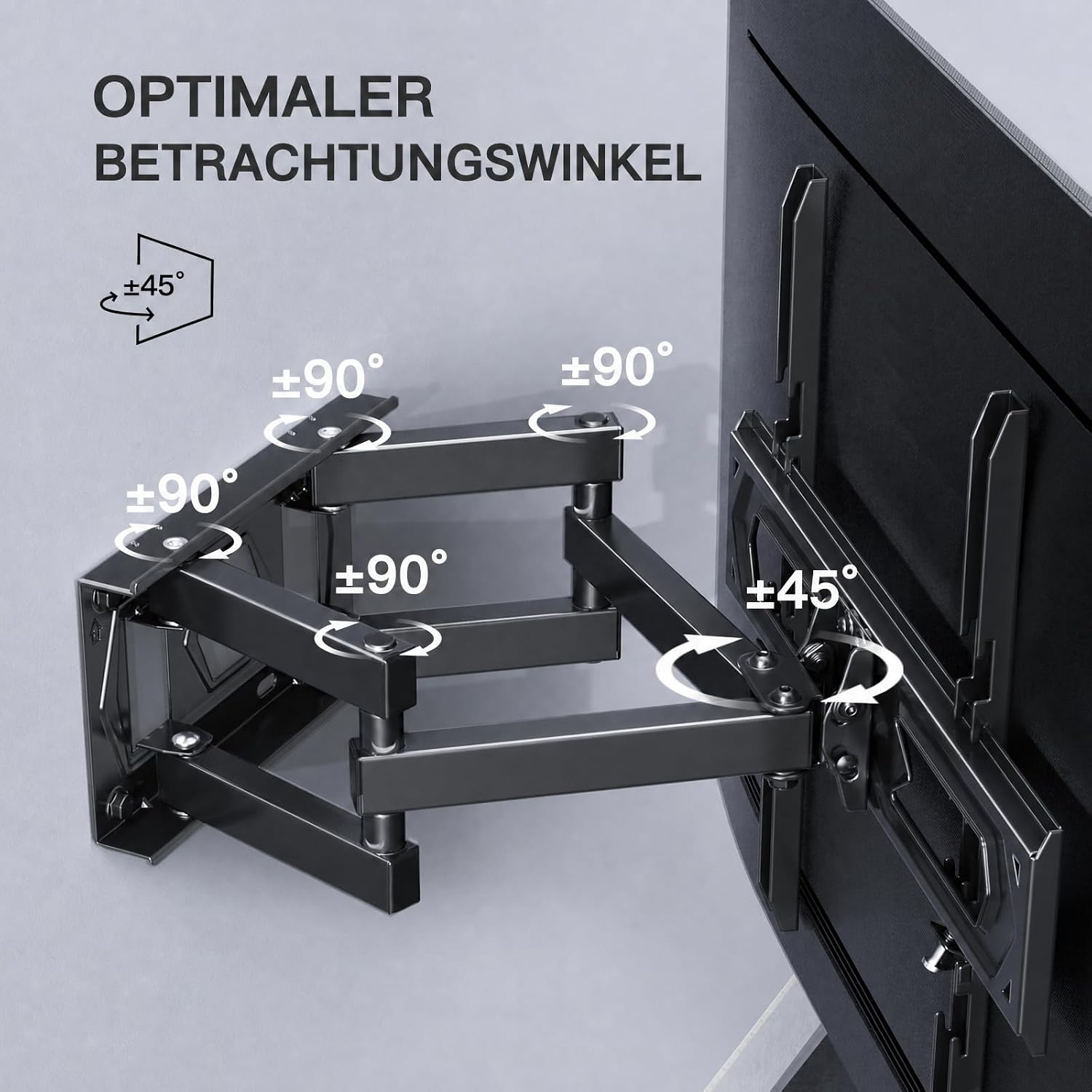 Detalle 2 de PERLESMITH TV Wandhalterung 26–65" für Fernseher