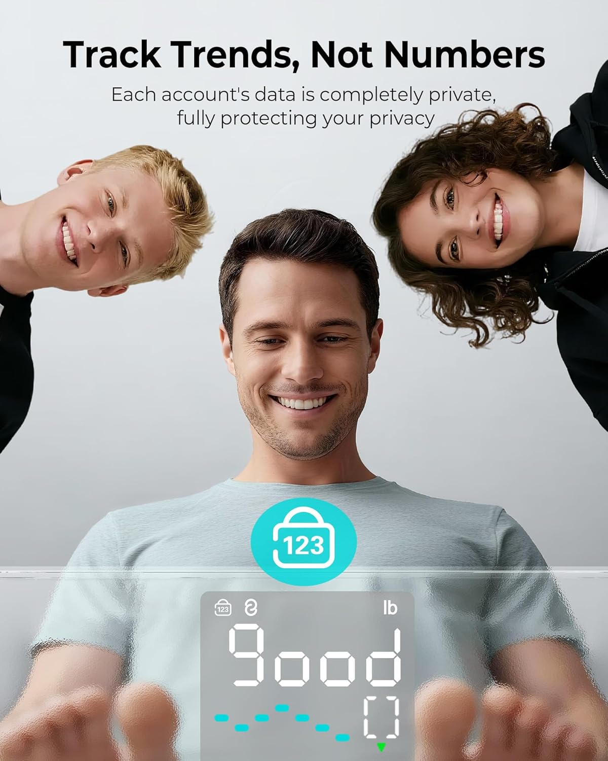 Detalle de Ovutek Smart Body Fat Scale: Precise 13-Metric Health Tracking with App Sync