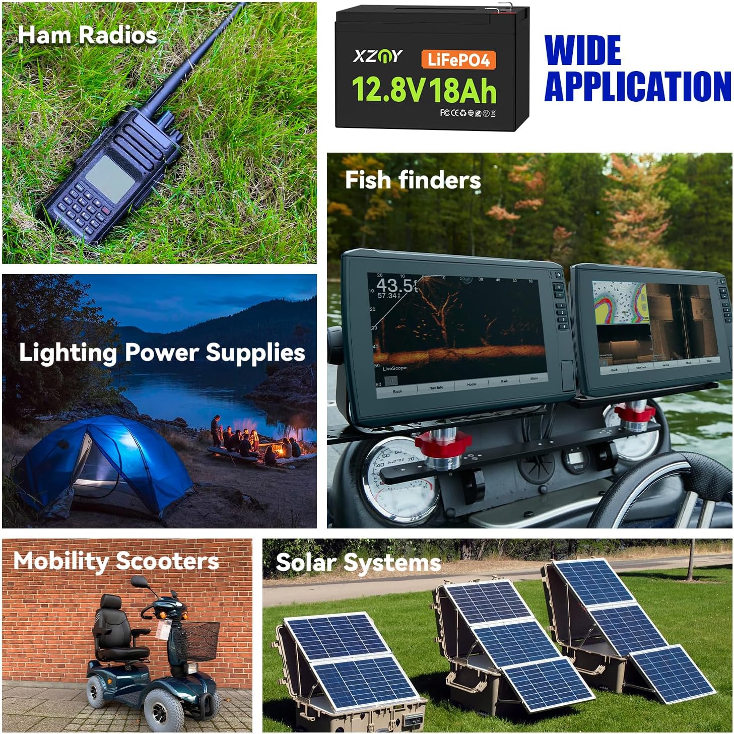 Detalle 2 de XZNY Compact 12V 18Ah LiFePO4 Battery with 20A BMS, 4,000+ Cycles