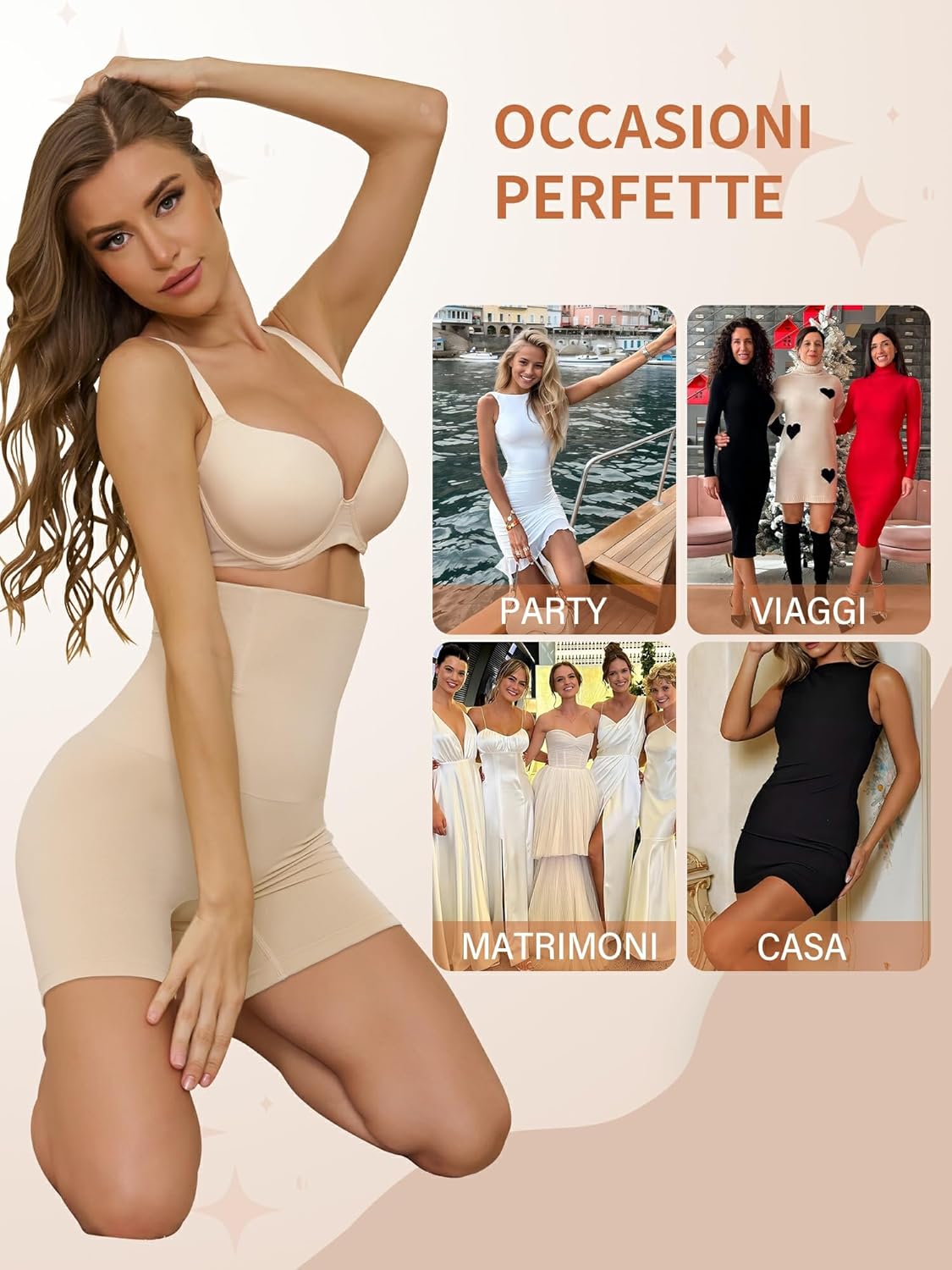 Thumbnail 5 de DIGZ Guaina contenitiva donna a vita alta per pancia piatta e post-partum, tessuto elastico e traspirante