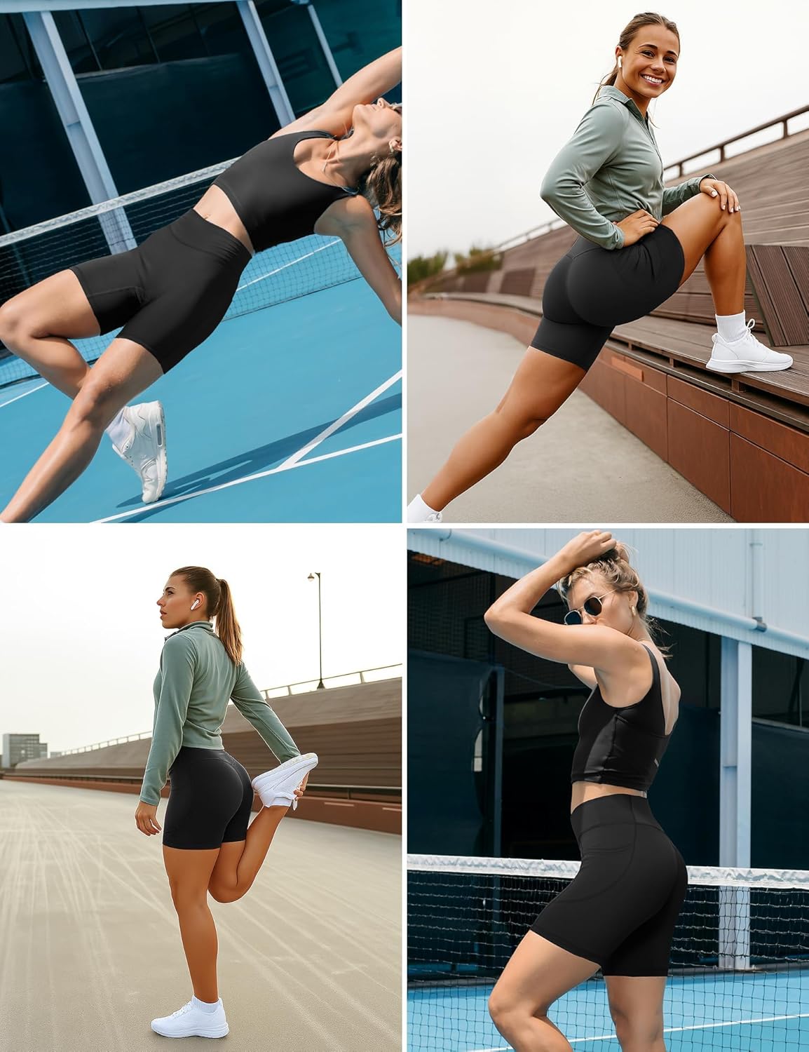 Thumbnail 6 de Yogaration Pantaloncini Palestra Donna – Shorts Vita Alta con Tasche e Cuciture Senza Cuciture