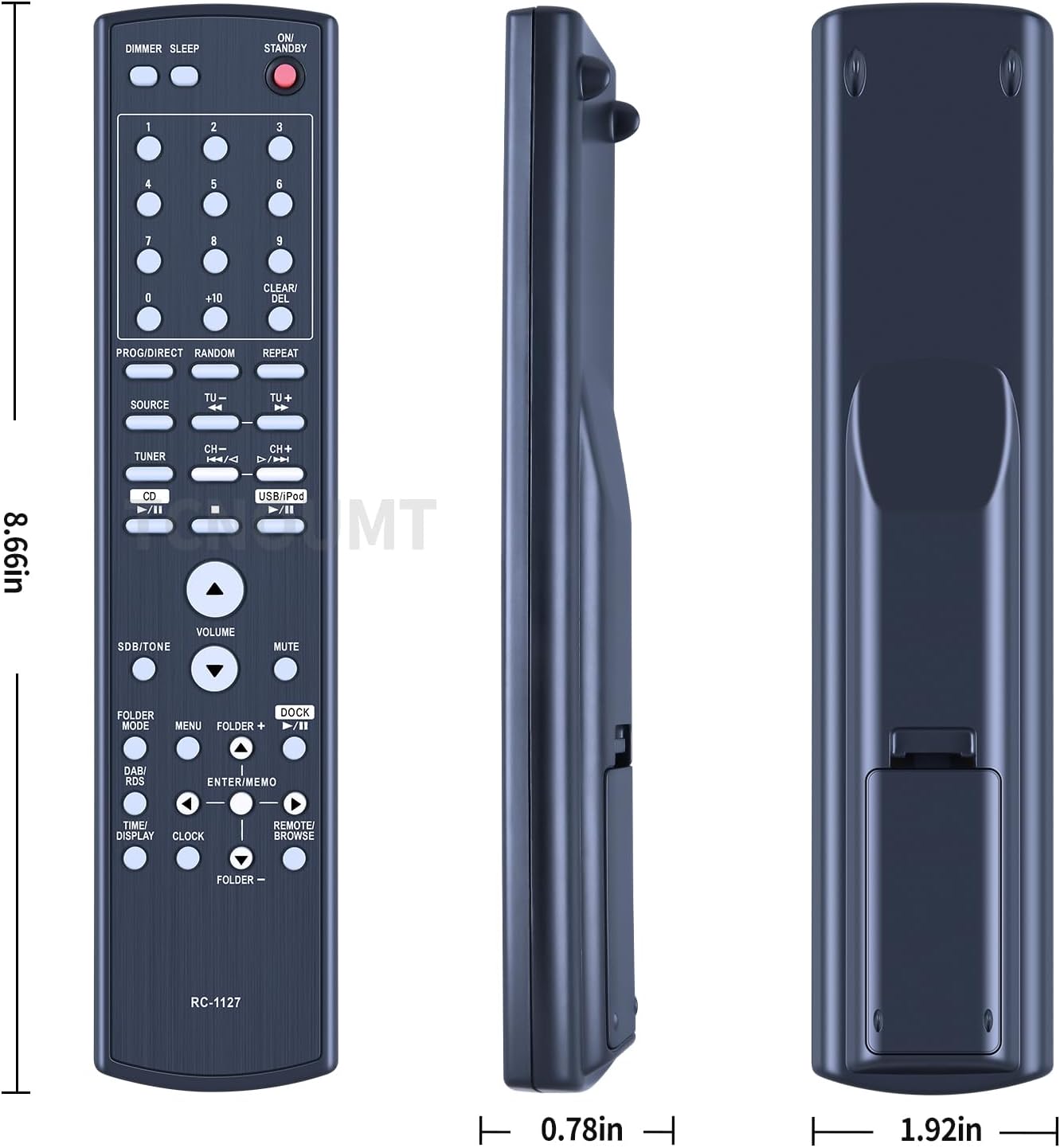 Thumbnail 4 de TCNOUMT RC-1127 Remote Control Replacement for Denon DM38 Series