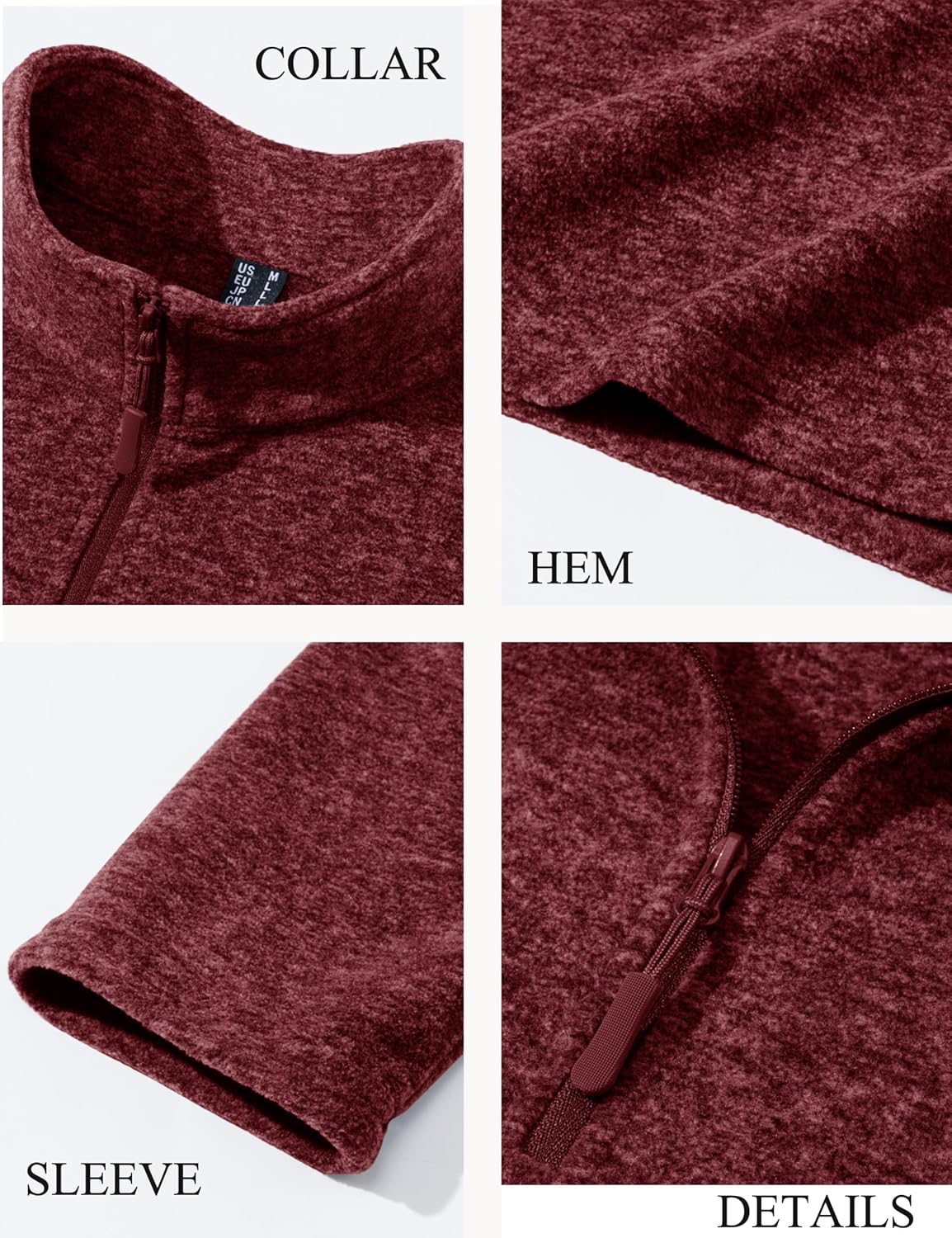 Thumbnail 3 de KEFITEVD Men's Fleece Pullover Quarter Zip Sweatshirt