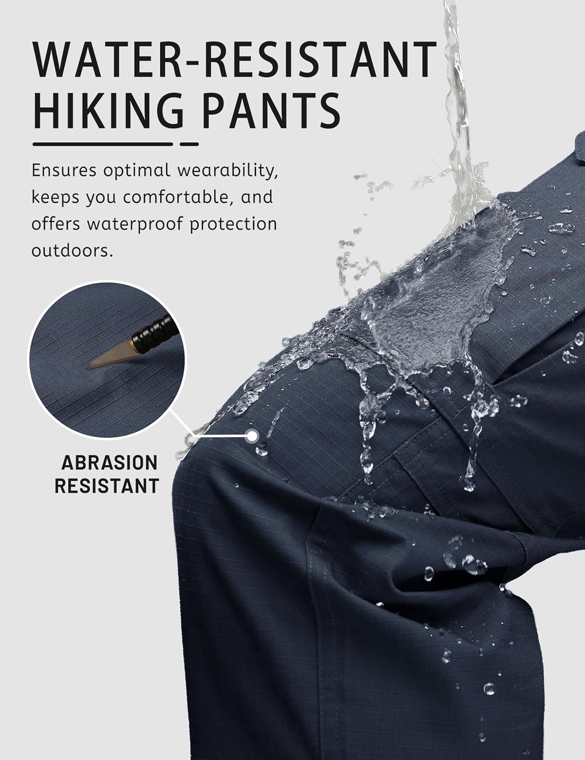 Thumbnail 2 de TACVASEN Men’s Tactical Cargo Pants (Water Resistant Ripstop) with 8 Pockets for Work, Hiking & EDC