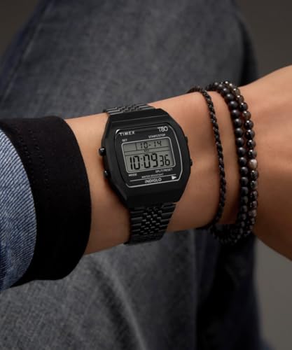 Thumbnail 6 de Timex 80 TW2W91600: Orologio da uomo in acciaio inox nero, cassa 36 mm e quadrante digitale