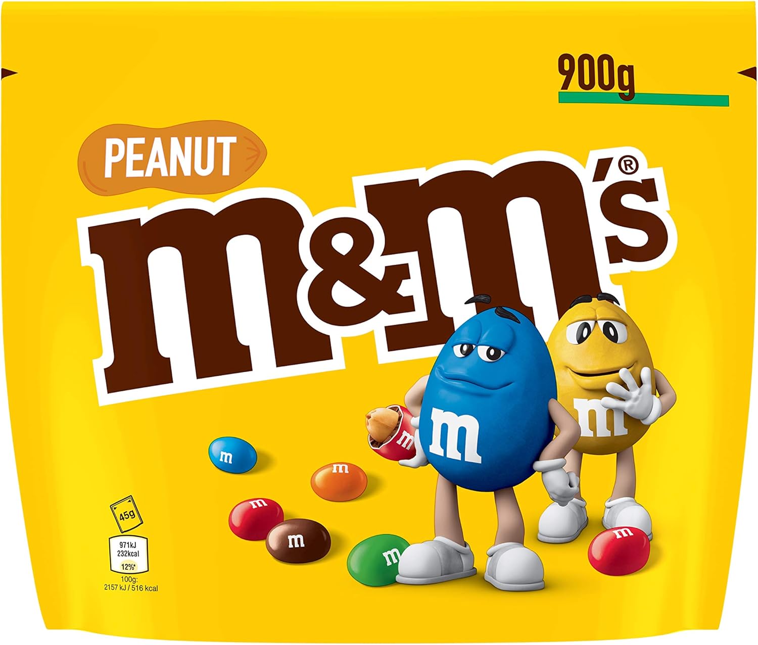 Thumbnail 3 de M&M'S Peanut – Bonbons au Chocolat au Lait et Cacahuètes, Sachet 900 g