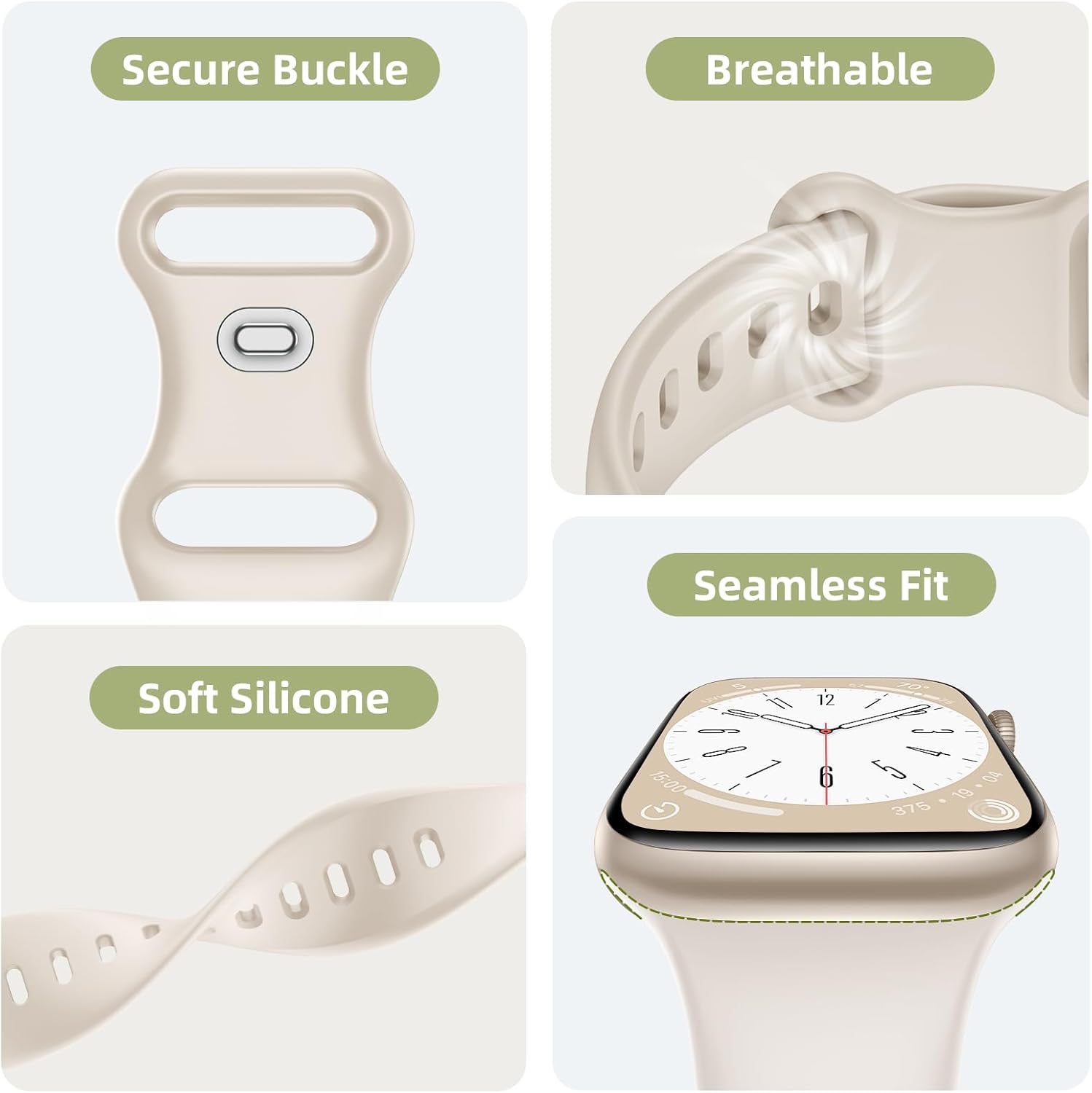 Detalle de Yoohoo Silikonarmband Apple Watch 38–49 mm