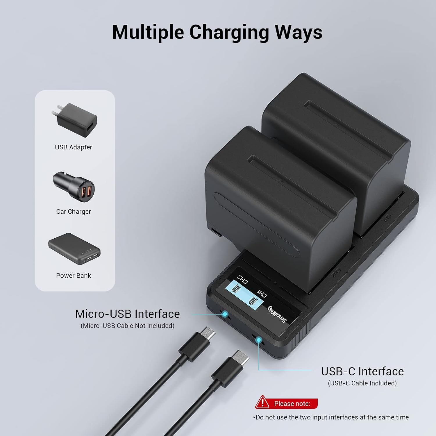 Thumbnail 6 de SmallRig NP-F970 Battery & Charger Kit (7800mAh), 2-Pack with Dual USB, Compatible with Sony NP-F Series