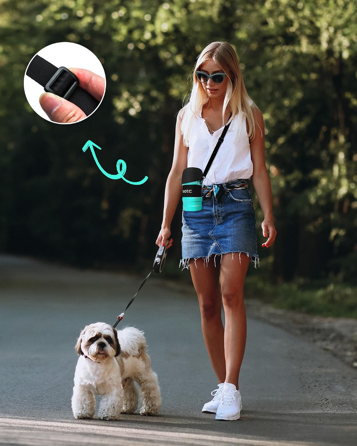 Detalle 2 de lesotc 800 ml Hundetrinkflasche unterwegs