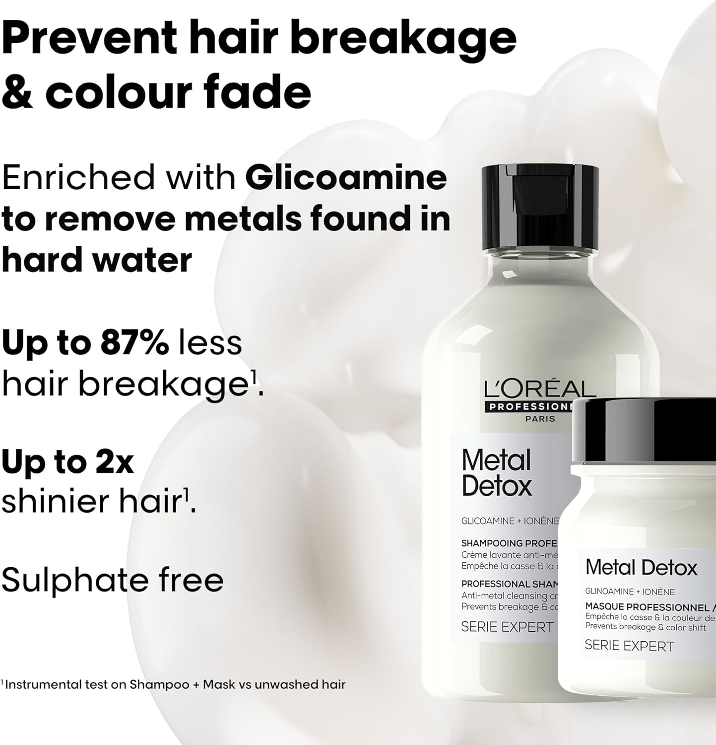 Thumbnail 1 de L’Oréal Professionnel Paris Metal Detox Shampoo 300ml & Hair Mask 250ml kit for colour protection in hard water
