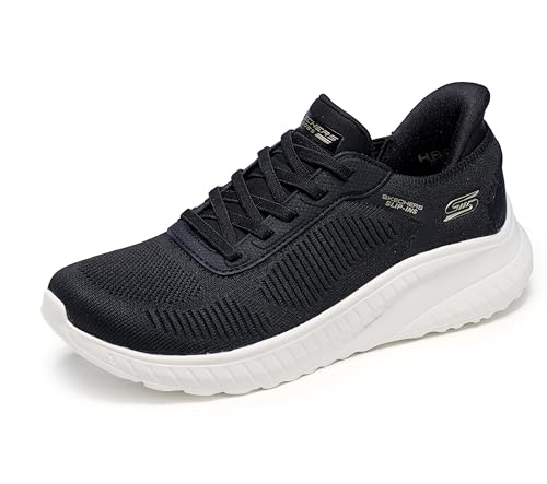 Detalle de Skechers Women's Slip-Ins Squad Chaos Trainer, Black/White, 7 UK