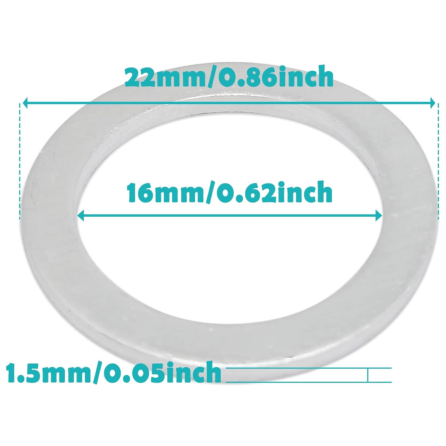 Detalle 2 de Aluminum Flat Washers, 16mm ID