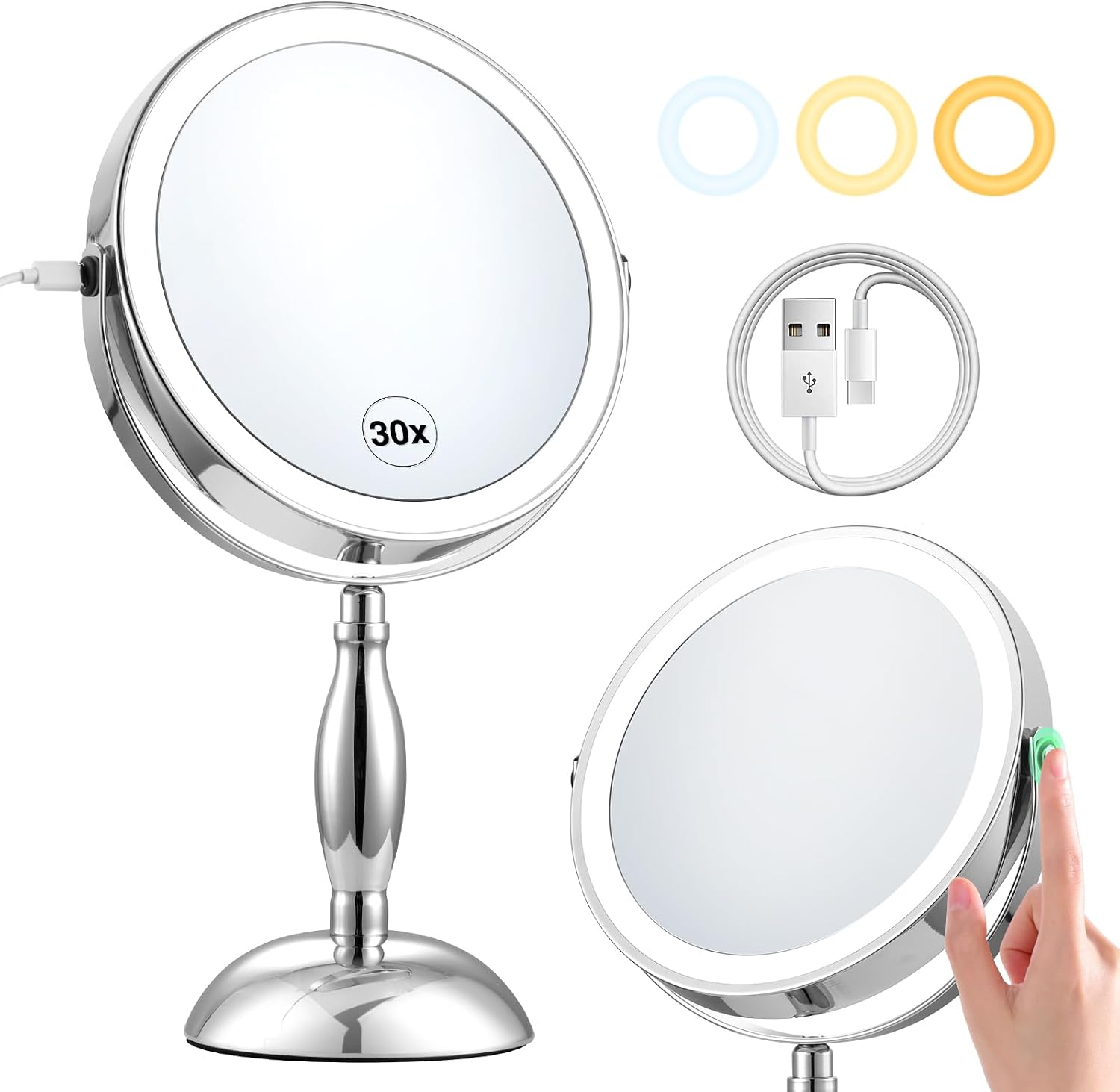 Detalle de DASLAVA 30x Magnifying Mirror 5000mAh