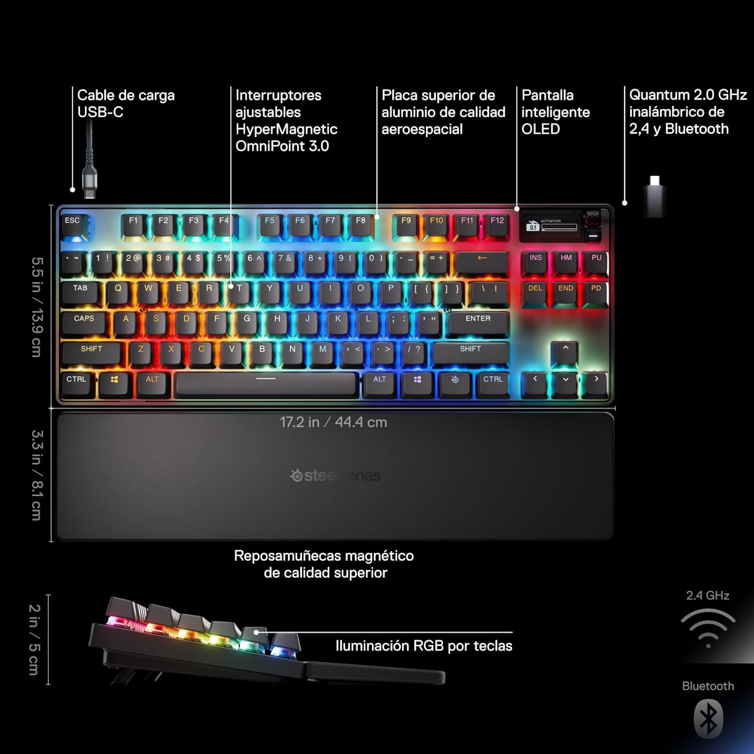 Thumbnail 2 de Steelseries Apex Pro TKL Wireless Gen 3 🎮 Teclado Mecánico Inalámbrico