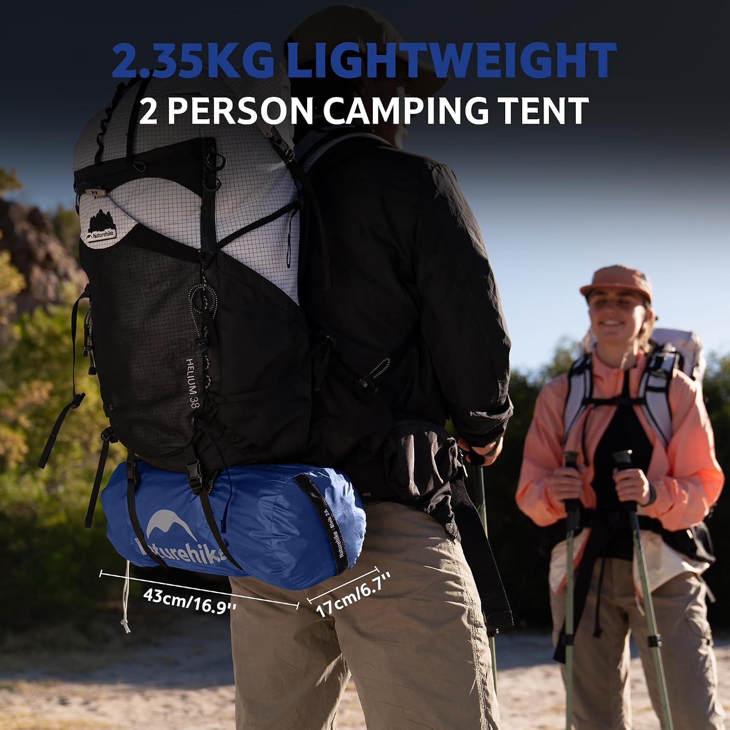 Detalle de Naturehike Bleik Ultralight – Tenda a cupola impermeabile PU 3000 mm per 2-3 persone, ultraleggera