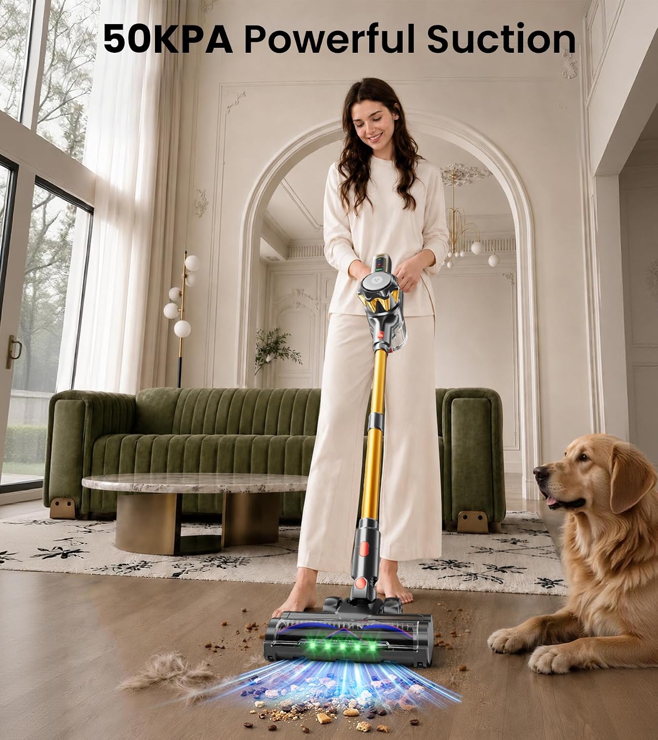 Detalle 2 de Valitip VAL 08 Cordless Stick Vacuum, 600W, 50KPa, Self-Standing