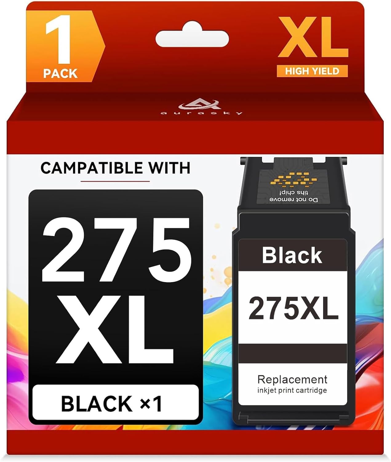 Thumbnail 6 de AURASKY 275XL 276XL Ink Cartridges Replacement for Canon: 2 Black + 1 Color High-Yield Pack for PIXMA TS/TR Series